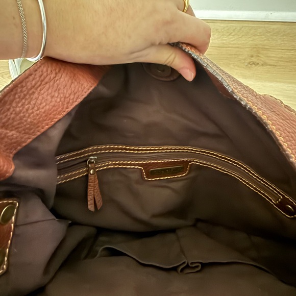 Isabella Fiore Large Whiskey Leather Bag